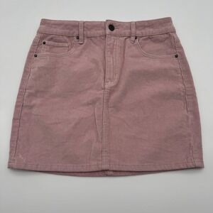 Garage‎ Mauve Pink Corduroy Mini Skirt Womens Size Small A Line S